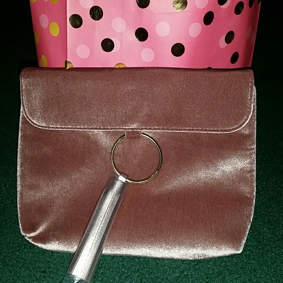 Handbags - Pink Suede Clutch